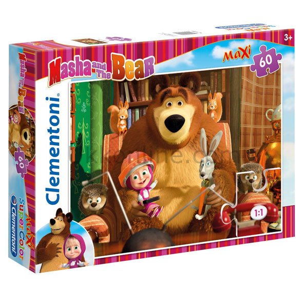 26745 MAXI MASHA AND BEAR 60 Parça Puzzle /SUN-CLE