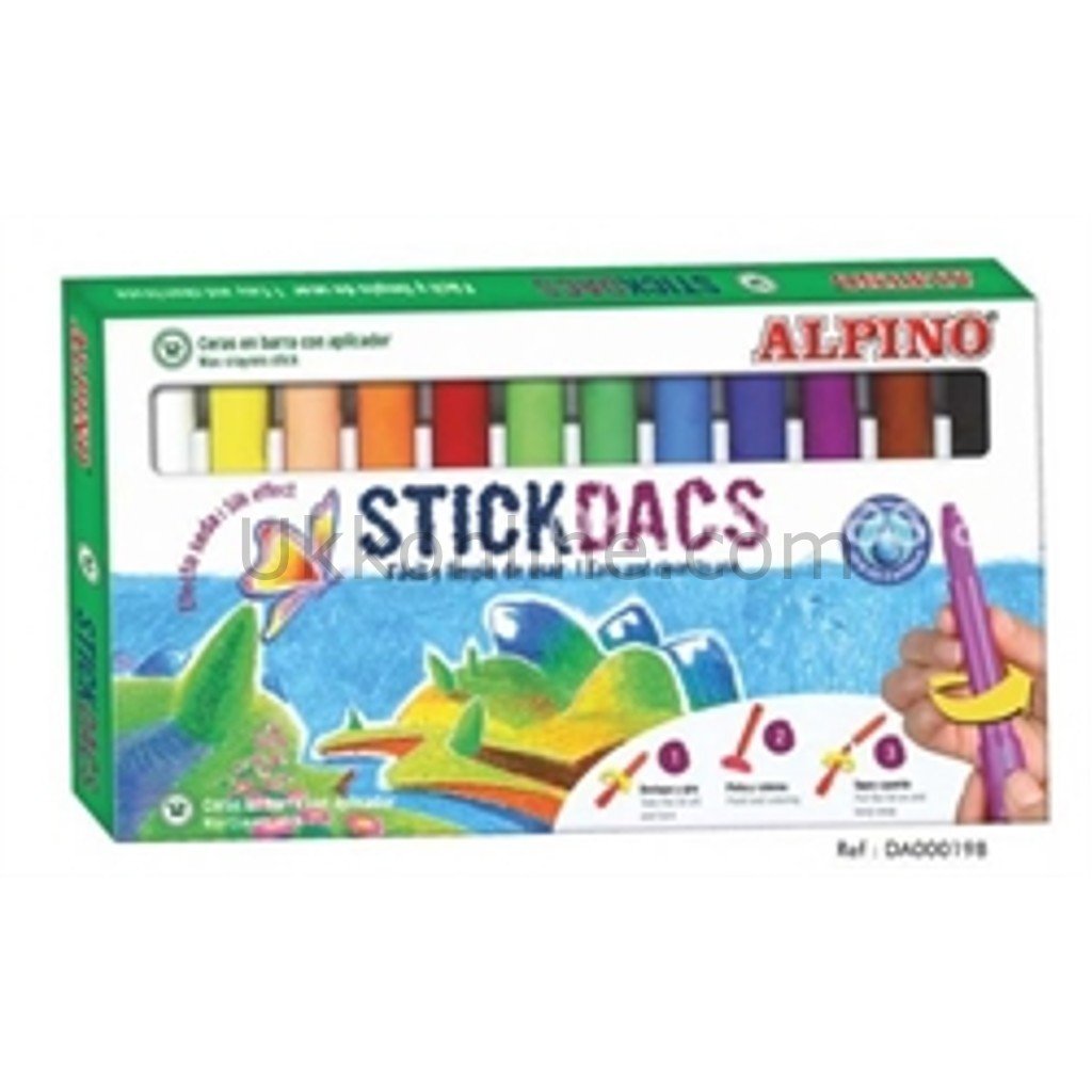 ALPİNO ÇEVİRMELİ MUM BOYA 12 RENK STİCKDACS