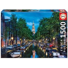 Educa 1500 Parça Puzzle 16767 Amsterdam Canal At Dusk