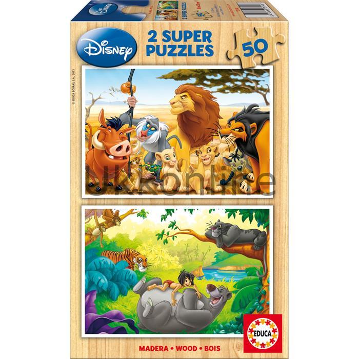 EDUCA COCUK AHSAP 2x50 PUZZLE 13144 HAYVAN ARKADASLAR
