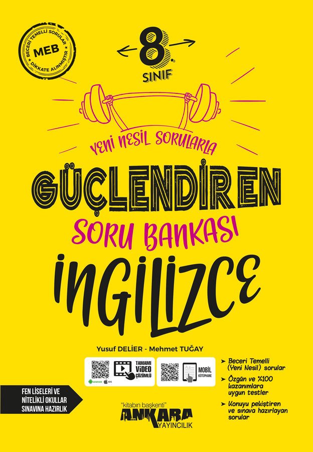 Ankara Yayıncılık 8. Sınıf İngilizce Soru Bankası 2022