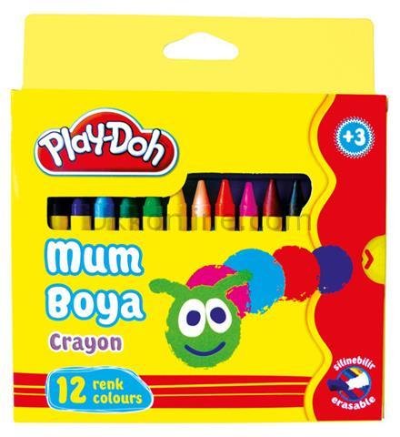 PLAYDOH MUM BOYA 12 RENK CRAYON KARTON KUTU 8mm