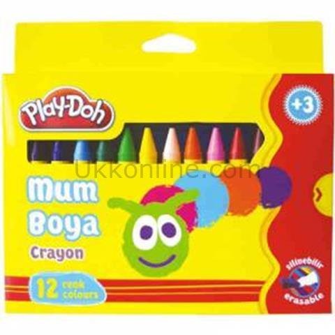 PLAYDOH MUM BOYA 12 RENK CRAYON KARTON KUTU 11mm