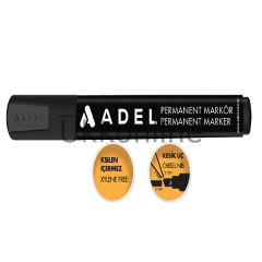 ADEL PERMANENT MARKER KESİK UÇ SİYAH 12 Lİ YL