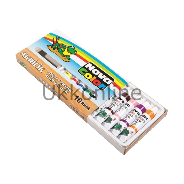 NOVA COLOR AKRİLİK BOYA 10 RENK TÜP 18cc