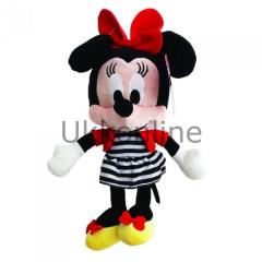 Ottonya Disney Peluş 6178  I Love Minnie Monokrom 25 cm