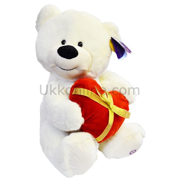 1505936 KALP HEDİYELİ SEVGİLİ SESLİ ORTA AYICIK 36CM