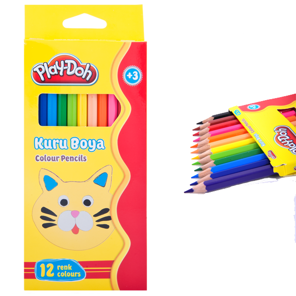 PLAYDOH BOYA KALEMİ 12 RENK TAM BOY
