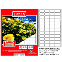 TANEX PRİNTER ETİKET 17-25mm 6lI