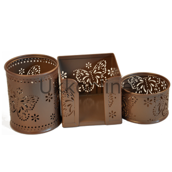 BAFİX MASA SETİ METAL SET 3 LÜ ROSE GOLD