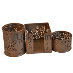 BAFİX MASA SETİ METAL SET 3 LÜ ROSE GOLD