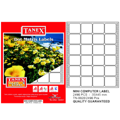 TANEX PRİNTER ETİKET 35-45mm 4lü