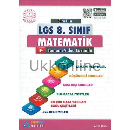 SIRADIŞI ANALİZ YAYINLARI LGS 8. SINIF MATEMATİK TAMAMI VİDEO ÇÖZÜMLÜ SORU BANKASI