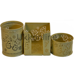 BAFİX MASA SETİ METAL SET 3 LÜ GOLD