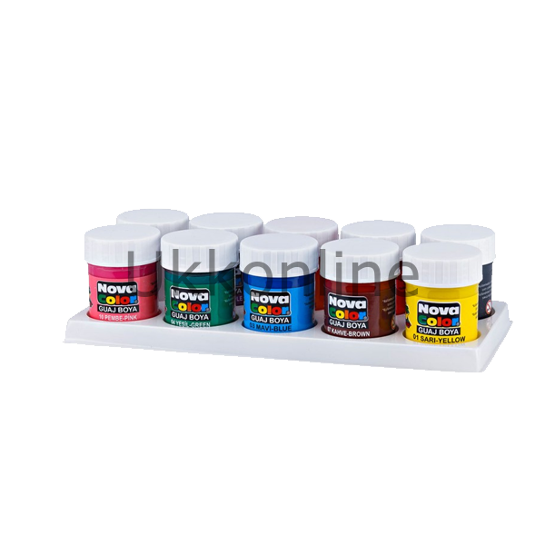 NOVA COLOR GUAJ BOYA 10 RENK ŞİŞE