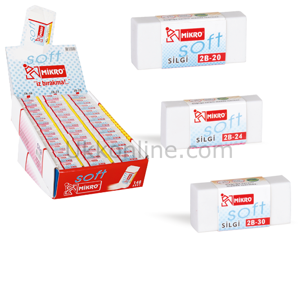 MİKRO SİLGİ SOFT BEYAZ 2B 20 24 30 152 Lİ