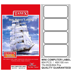 TANEX PRİNTER ETİKET 48-100mm1lİ 26016001027