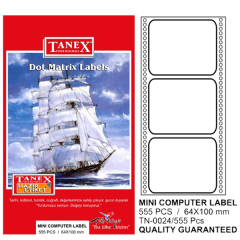 TANEX PRİNTER ETİKET 64-100mm1lİ