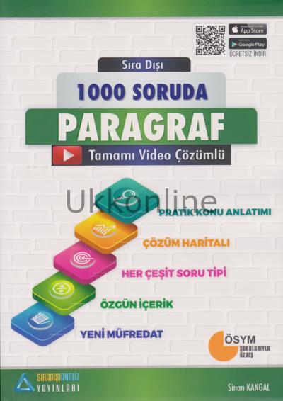 SIRADIŞI ANALİZ YAYINLARI 1000 SORUDA PARAGRAF SORU BANKASI