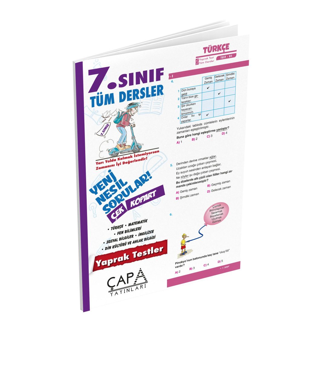 Çapa Yayınları 7. Sınıf Tüm Dersler Soru Bankası Yaprak Testi
