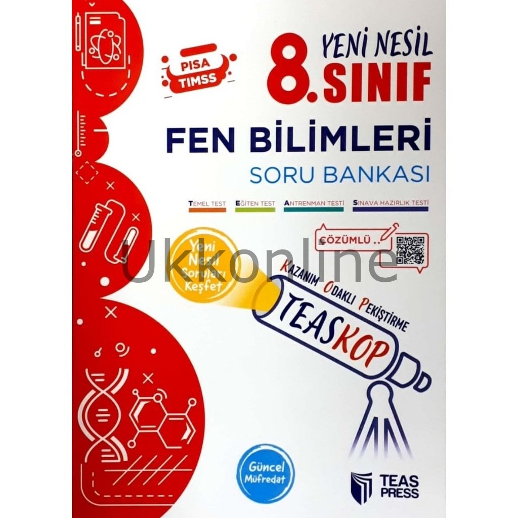 TEAS PRESS YAYINLARI 8. SINIF FEN BİLİMLERİ YENİ NESİL SORU BANKASI