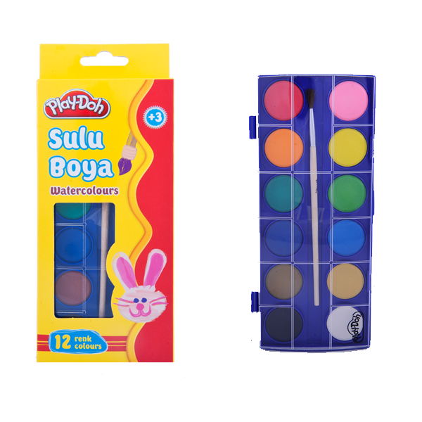 PLAYDOH SULUBOYA 12 RENK KÜÇÜK