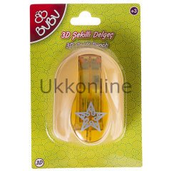 BUBU-DE0018 BU BU ŞEKİLLİ DELGEÇ 3D  YILDIZ
