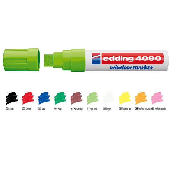 EDDİNG CAM KALEM E 4090 FOSFORLU PEMBE