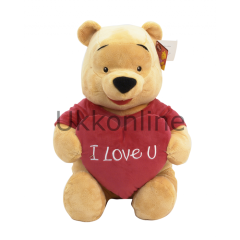 Ottonya Disney Peluş 6095 Pooh Kırmızı Kalpli 61 cm