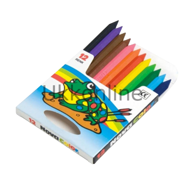 NOVA COLOR MUM BOYA YARIM BOY SİLİNEBİLİR 12 RENK