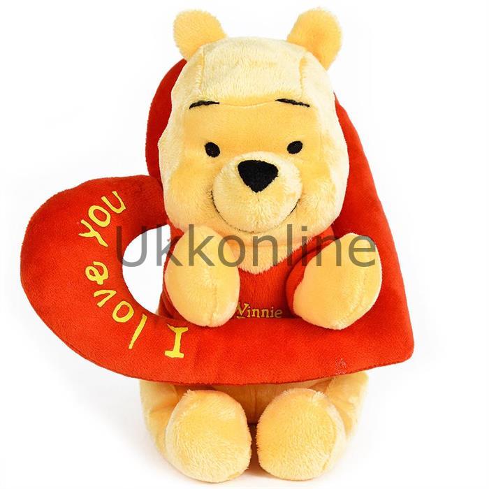 Ottonya Disney Peluş 6086 Pooh Kalp Halkalı 25 cm