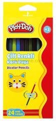 PLAYDOH 24 RENK 12 Lİ BİCOLOR BOYA KALEMİ KALEMİ