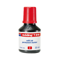 EDDİNG PERMANENT MÜREKKEBİ T-25 ml KIRMIZI