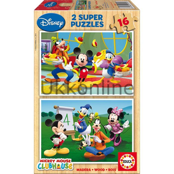 EDUCA COCUK AHSAP 2x16 PUZZLE 14181 MICKEY MOUSE CLUB HAU