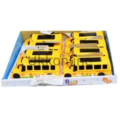 0709 OKUL OTOBÜSÜ /Işıklı+Pill/Kutusu 8li/ FUNNY SCHOOL BUS +3 yaş