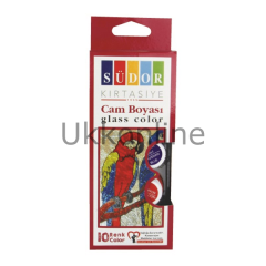 SÜDOR CAM BOYASI SU BAZLI 6 LI TAKIM PET 15 ML