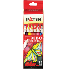 FATİH BOYA KALEMİ 12 RENK TAM BOY JUMBO