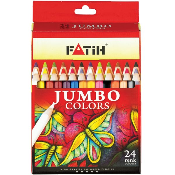 FATİH BOYA KALEMİ 24 RENK TAM BOY JUMBO