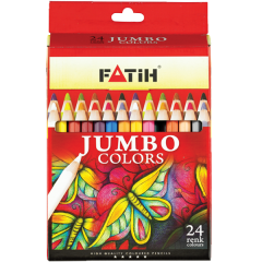 FATİH BOYA KALEMİ 24 RENK TAM BOY JUMBO