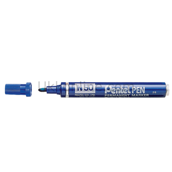 PENTEL MARKÖR PERMANENT YUVARLAK UÇ METAL MAVİ