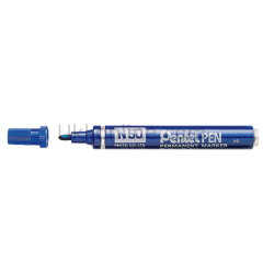 PENTEL MARKÖR PERMANENT YUVARLAK UÇ METAL MAVİ