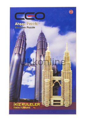CEO 3D AHŞAP PUZZLE İKİZ KULELER
