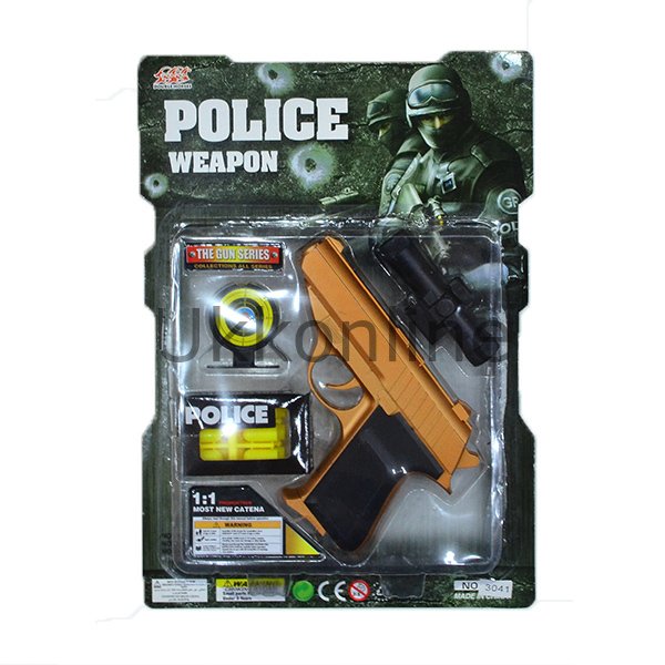 3041 POLİS SETİ /Dürbün+tabanca/Kartela/ POLICE WEAPON