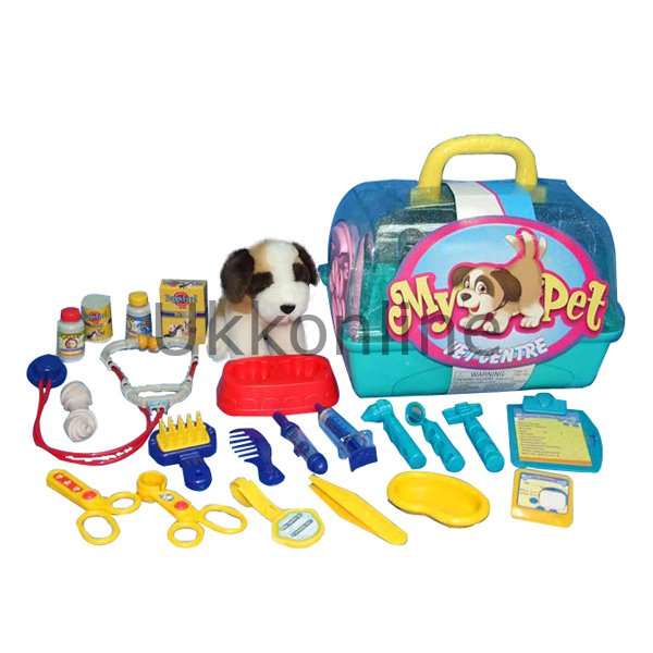 21021 SUN-KWY-OYUN SET MY PET PELUŞ KÖPEK VE VETERİNER ÇANTALI