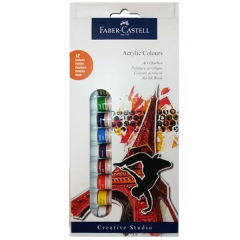 FABER AKRİLİK BOYA 12 RENK 12ml TÜP