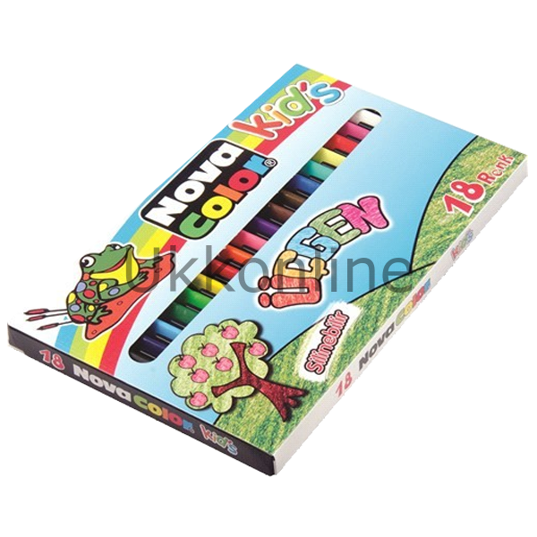NOVA COLOR MUM BOYA SİLİNEBİLİR ÜÇGEN 18 RENK