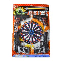 8080-12 SİLAH SETİ /2 Silah+2Tabanca/Hedef Tahtası /Kartela/ ELITE FORCE +3 yaş
