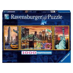 RAVENSBURGER 1000 PUZZ 3'LU 199952 NEW YORK ISILTI