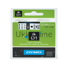 DYMO D1 ŞERİT S0720530 12-7Mt  BEYAZ-SİYAH 45013