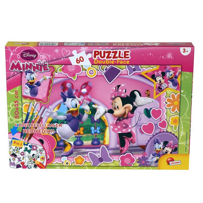 Furkan 56644 Lisciani Minnie 60 Parça Kalemli Puzzle